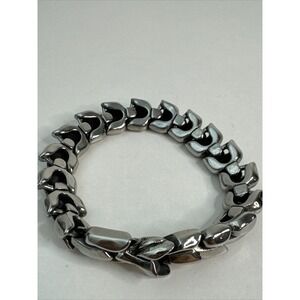 Dragon Bracelet Stainless Steel Head Body Linked Spring Clasp 9"